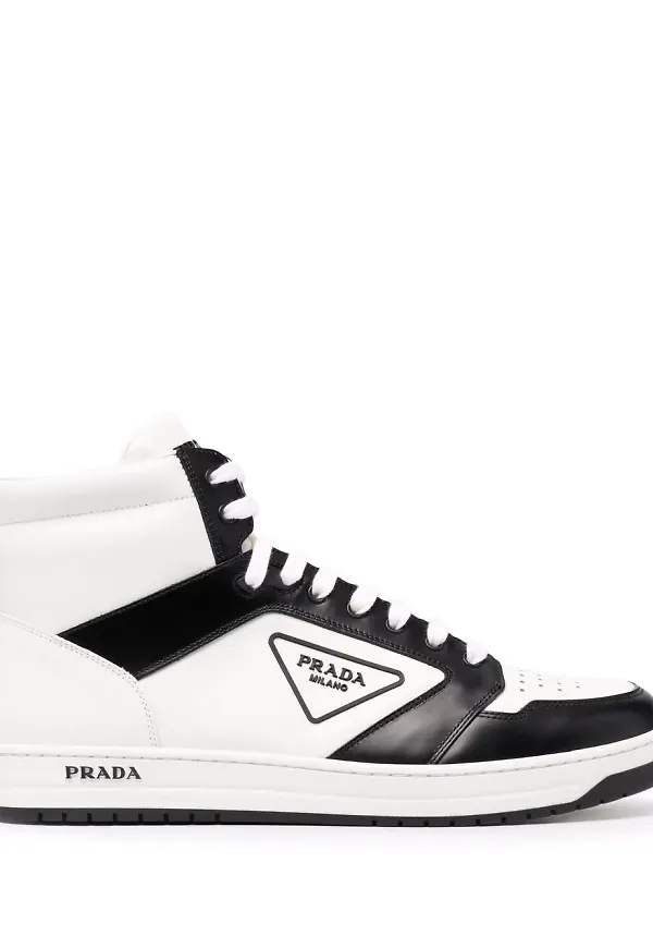 Prada sneakers med kontrastkant - Vit