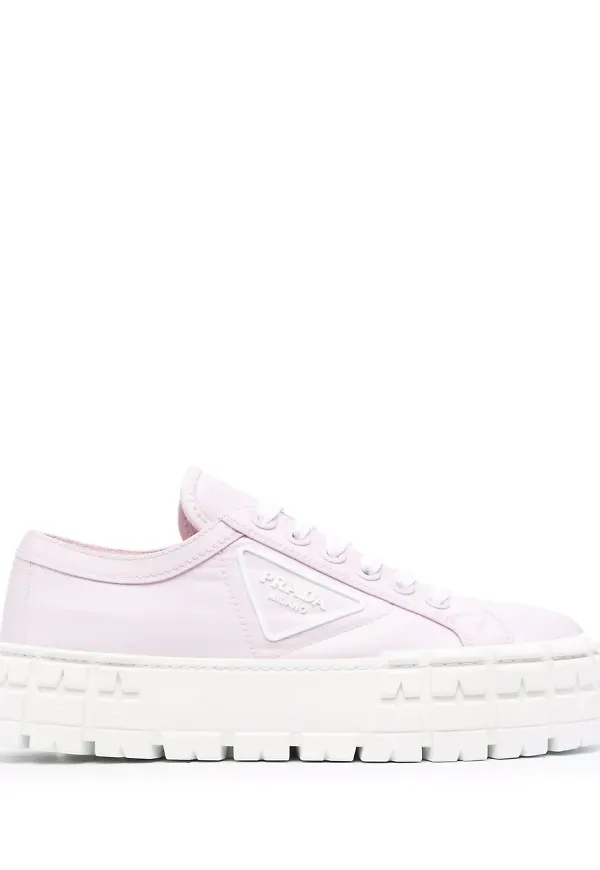 Prada sneakers med logotyp - Rosa