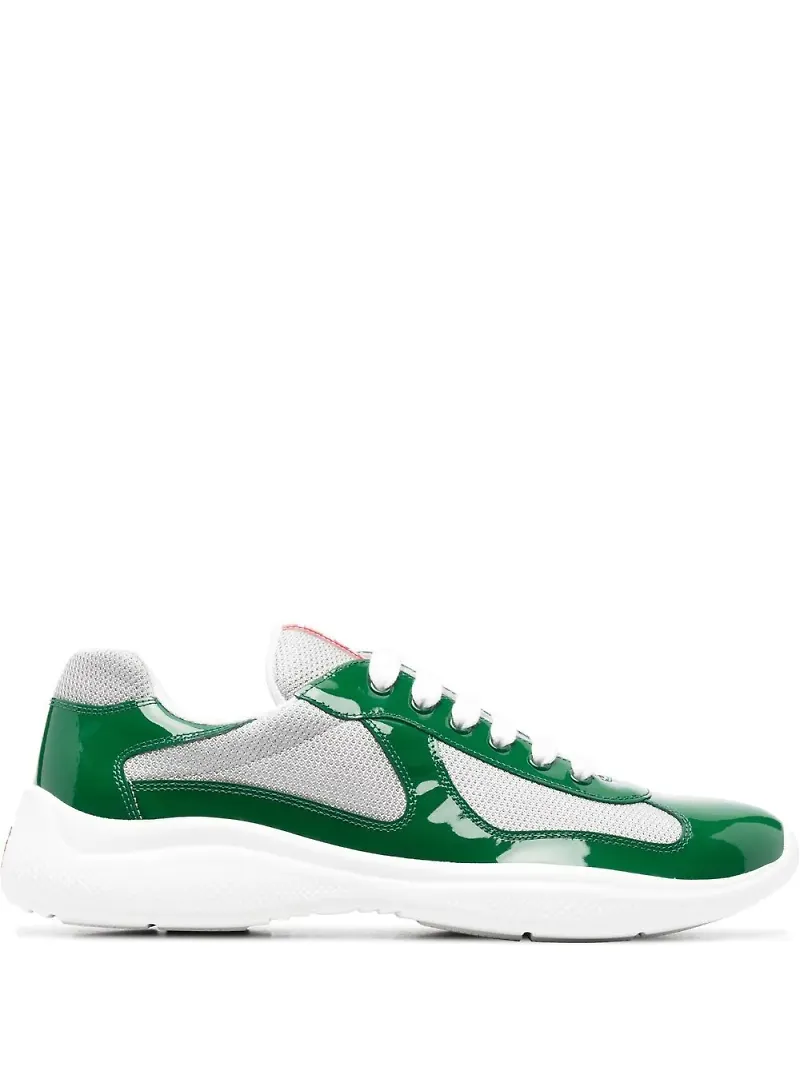 Prada sneakers med paneler - Grön