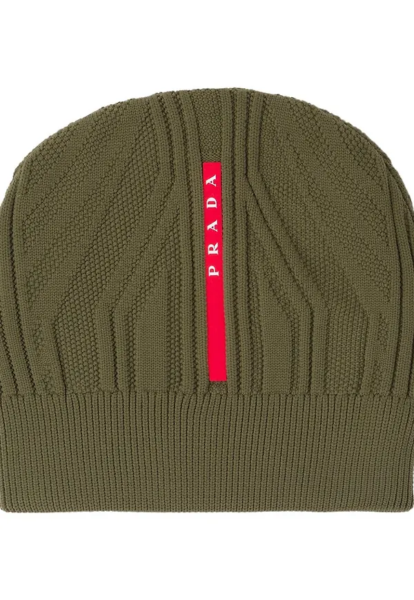 Prada stickad mössa - Grön