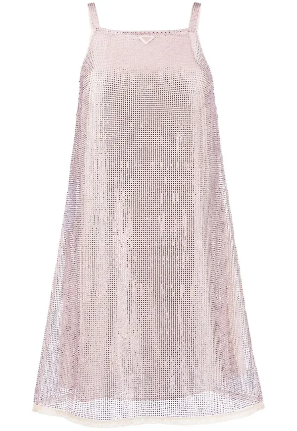 Prada strassprydd klänning - Rosa – Farfetch