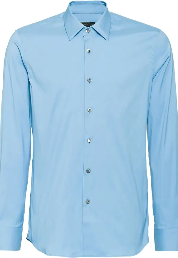 Prada stretchig poplin-skjorta - Blå