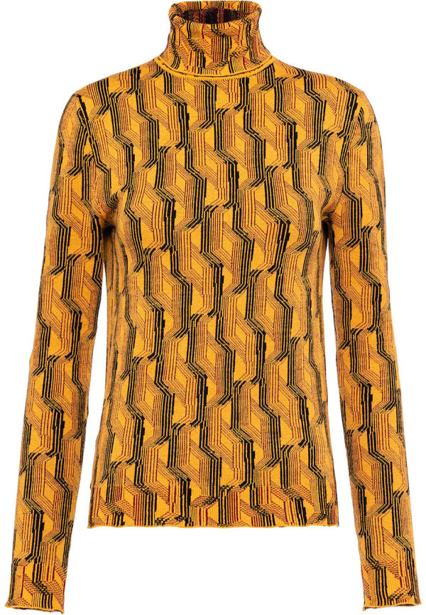 Prada Superfine tröja i jacquard - Gul
