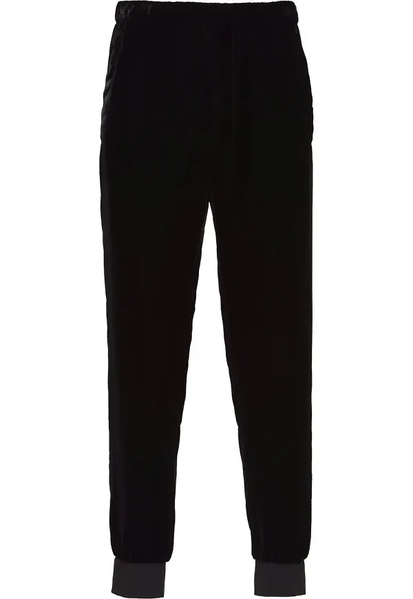 Prada sweatpants i sammet - Svart