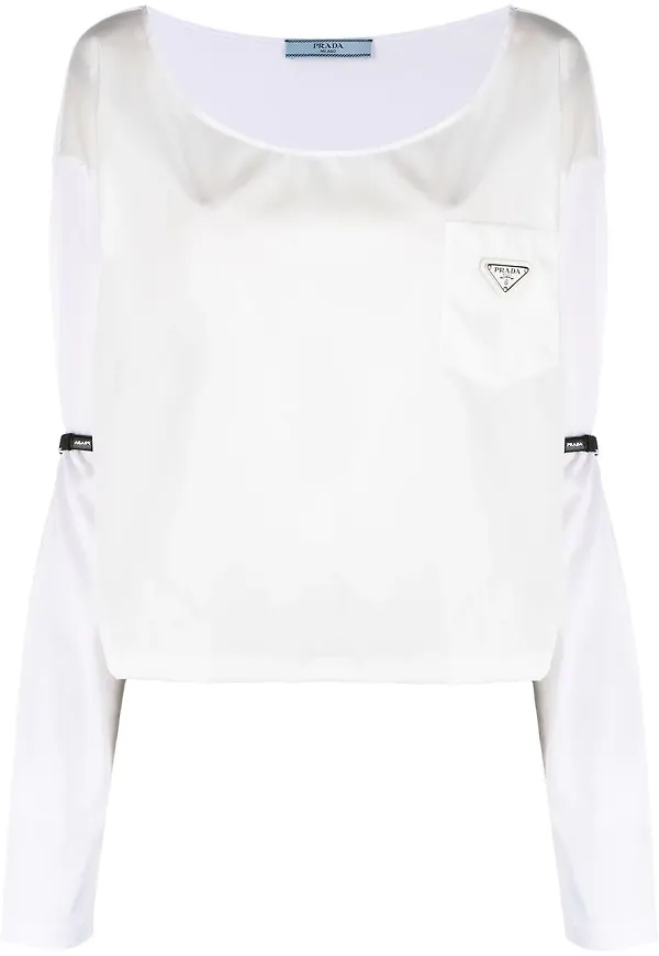 Prada t-shirt med bälte - Vit