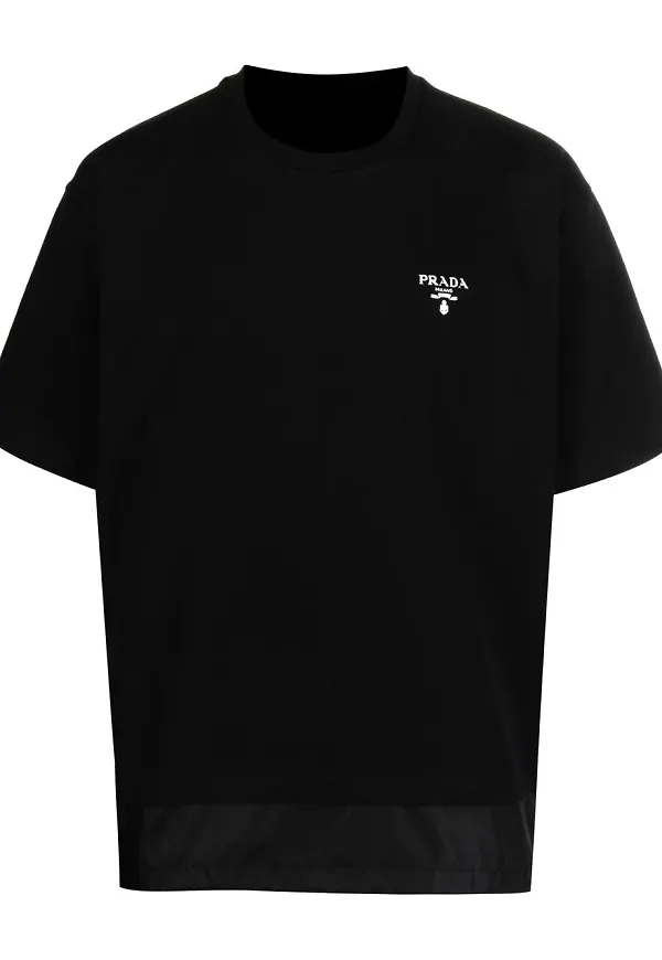 Prada t-shirt med logotyp - Svart