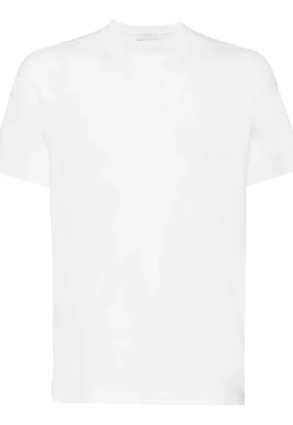 Prada t-shirt med rundad hals - Gul