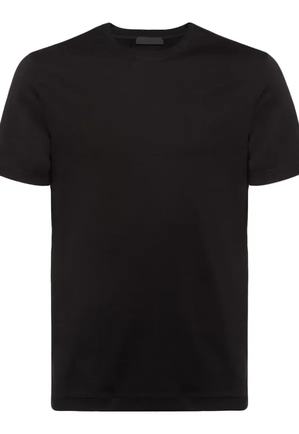 Prada t-shirt med rundad hals - Svart