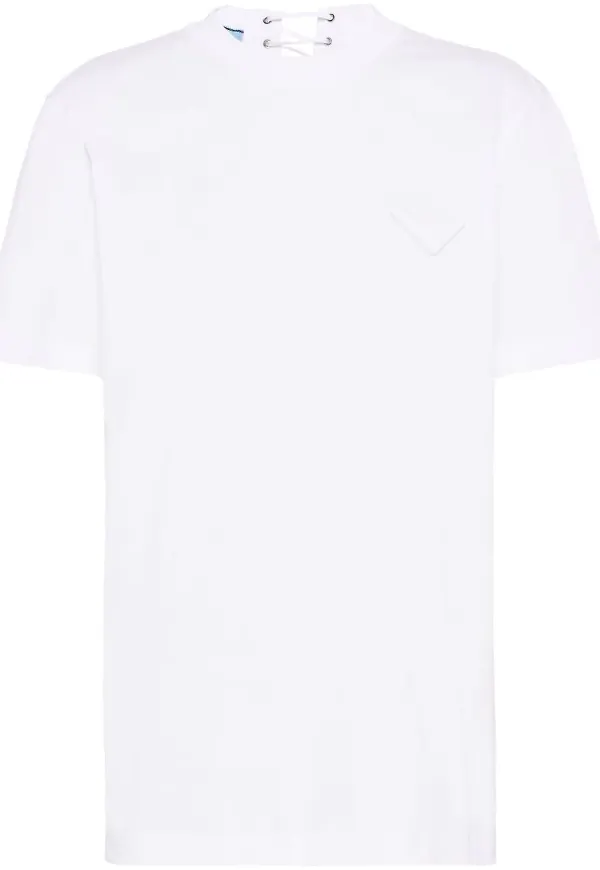 Prada t-shirt med snörning - Vit