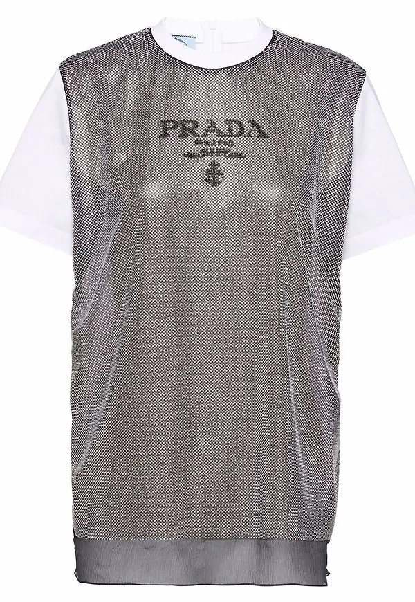 Prada t-shirt med strass - Vit
