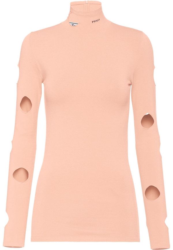 Prada topp med polokrage - Rosa
