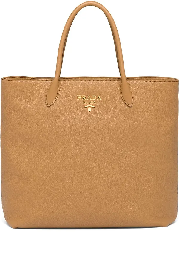 Prada tote-väska i läder - Brun