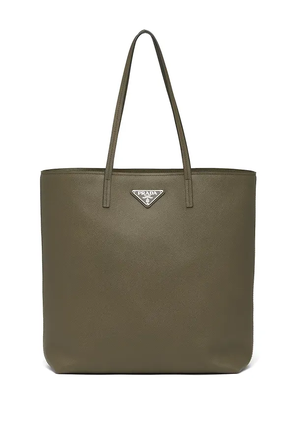 Prada tote-väska i saffianoläder - Grön