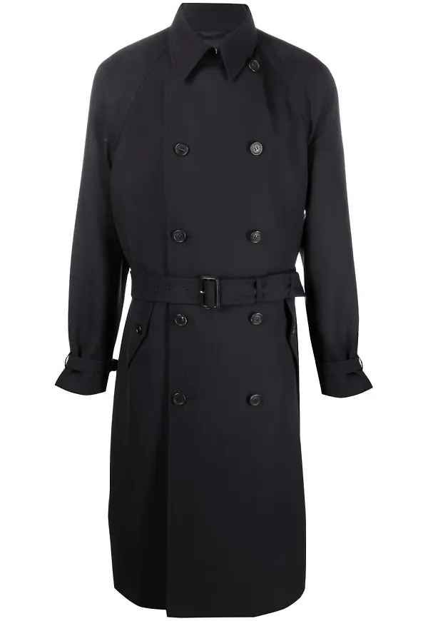Prada trenchcoat i jungfruull - Blå