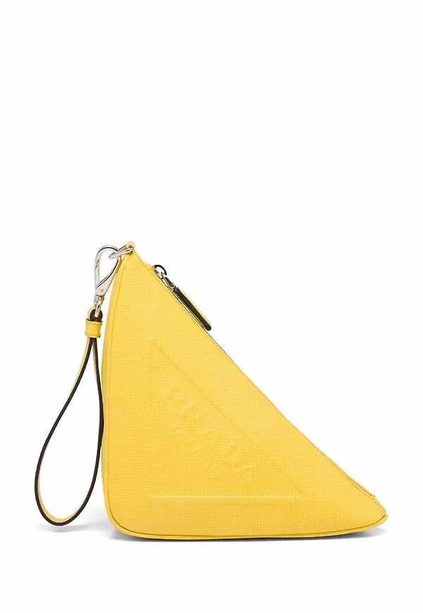 Prada triangelformad pouch - Gul