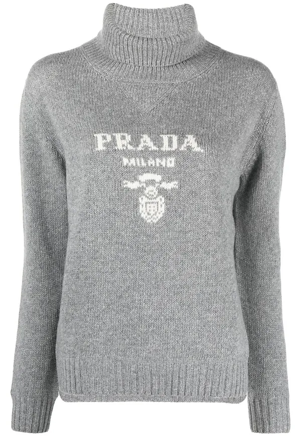 Prada tröja med rullkrage - Grå