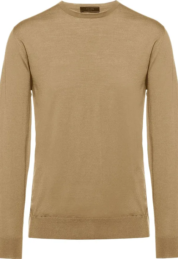Prada tröja med rundad hals - Brun