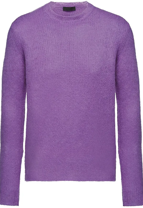 Prada tröja med rundad hals - Lila