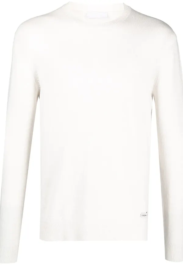 Prada tröja med rundad hals - Neutral