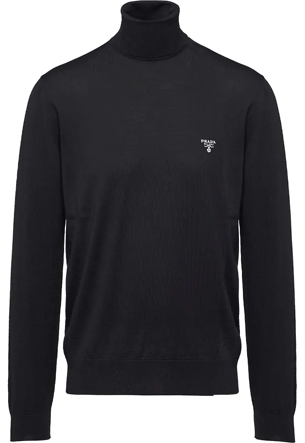 Prada tunn polotröja - Svart