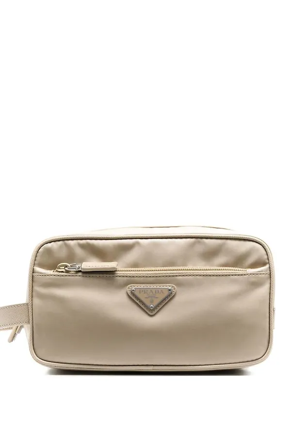 Prada tvättpåse med dragkedja - Neutral