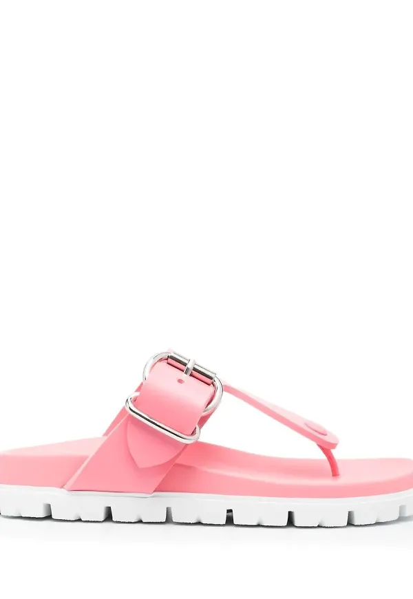 Prada tvåfärgade sandaler med spänne - Rosa
