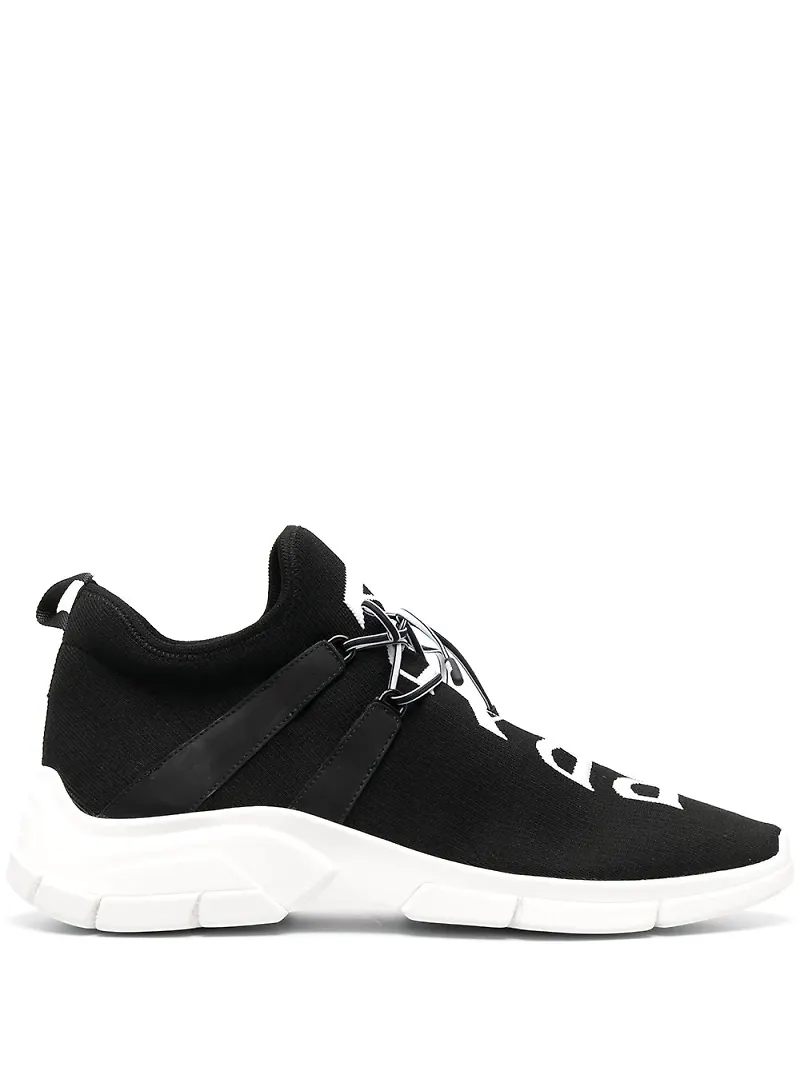 Prada tvåfärgade sneakers - Svart
