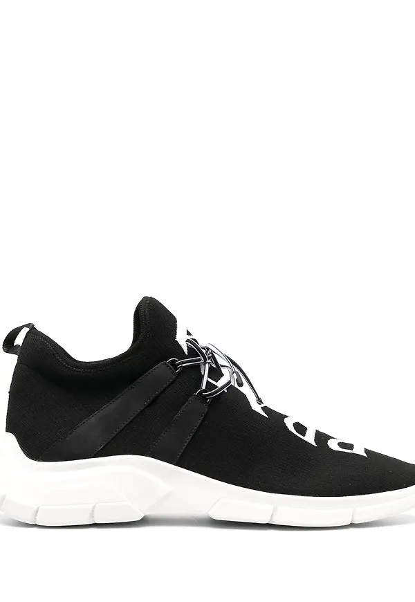 Prada tvåfärgade sneakers - Svart
