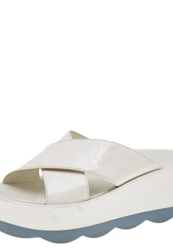 Prada Vintage Pre-owned Läder sandaler Vit, Dam