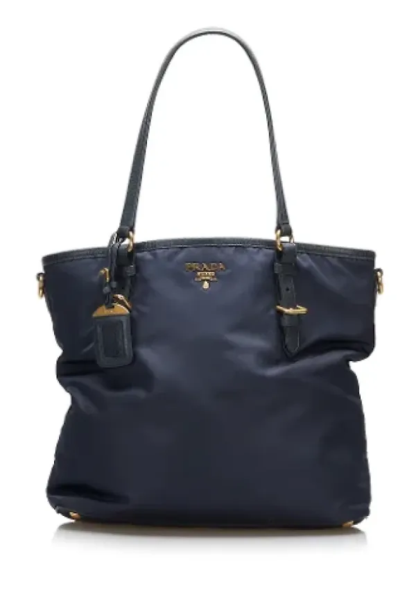 Prada Vintage Pre-owned Nylon prada-vskor Blå, Dam