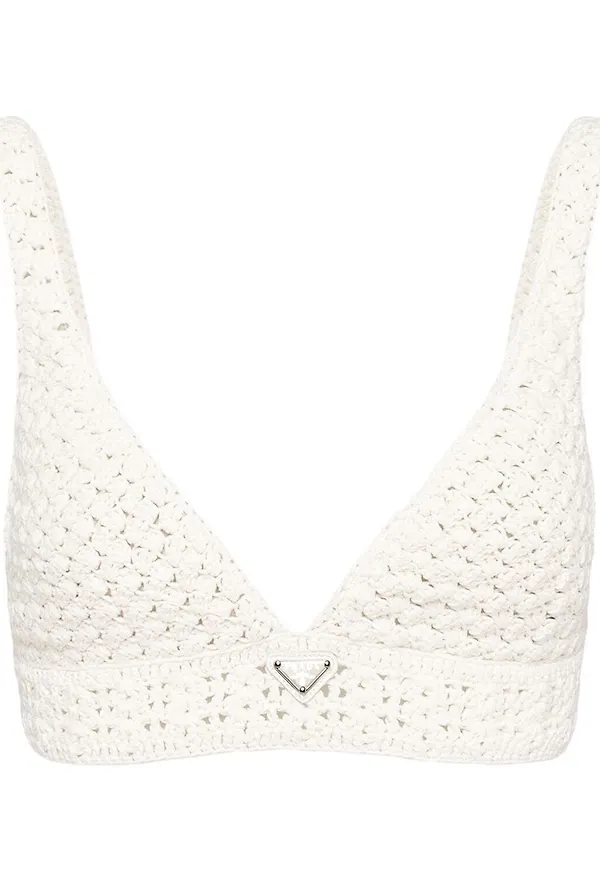 Prada virkad croptop - Neutral
