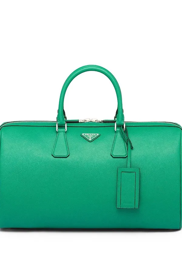 Prada weekendväska i saffianoläder - Grön