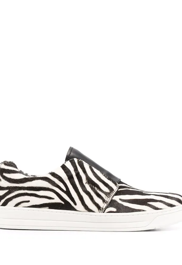 Prada zebramönstrade sneakers - Vit