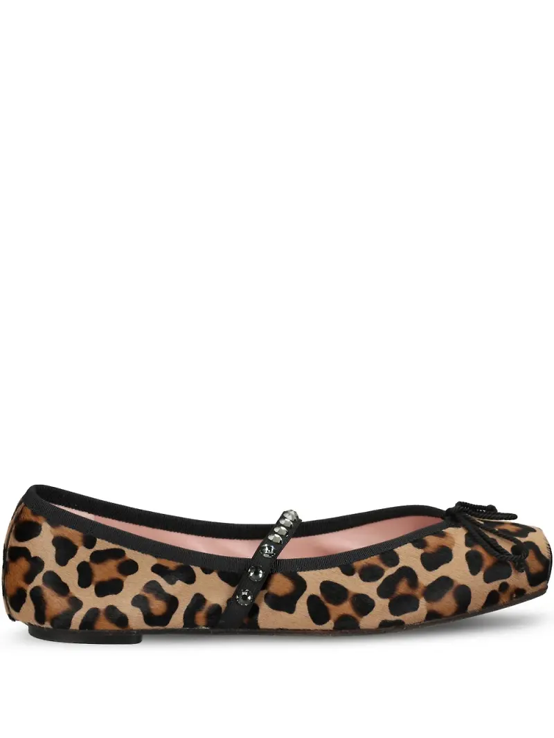 Pretty Ballerinas leopardmönstrade ballerinaskor - Brun