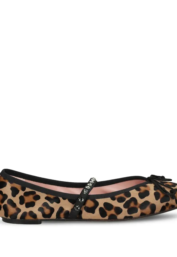 Pretty Ballerinas leopardmönstrade ballerinaskor - Brun