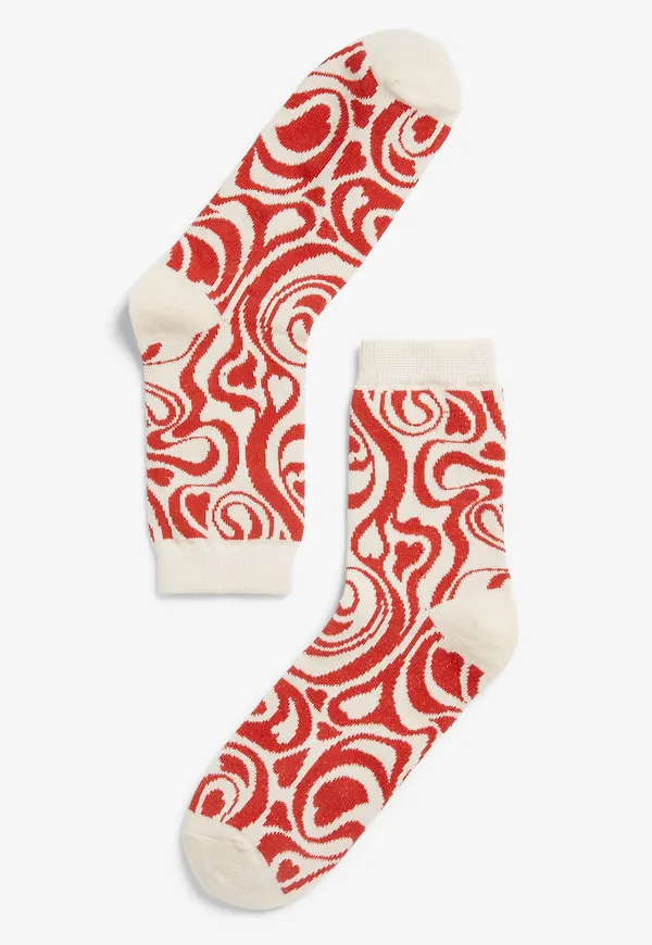 Print socks - Beige