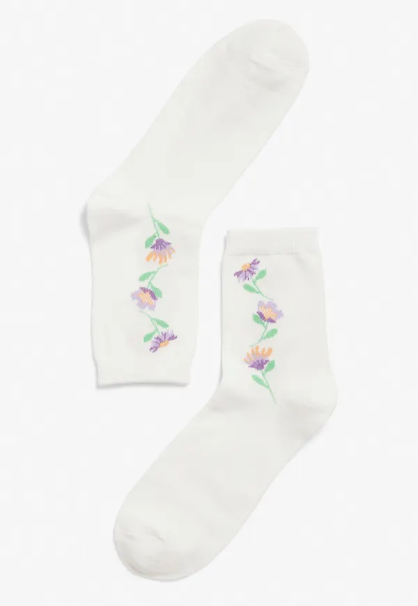 Print socks - White
