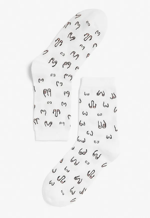 Print socks - White