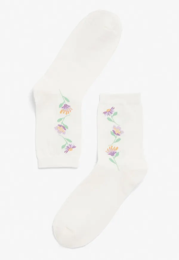 Print socks - White