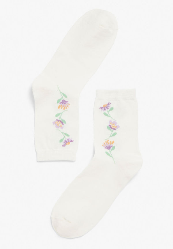 Print socks - White