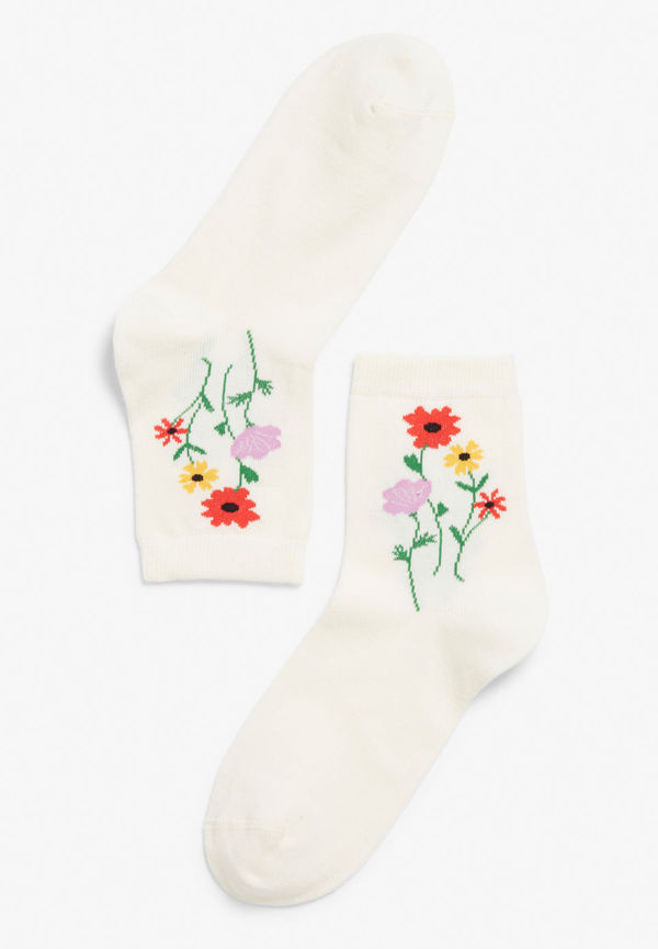 Print socks - White