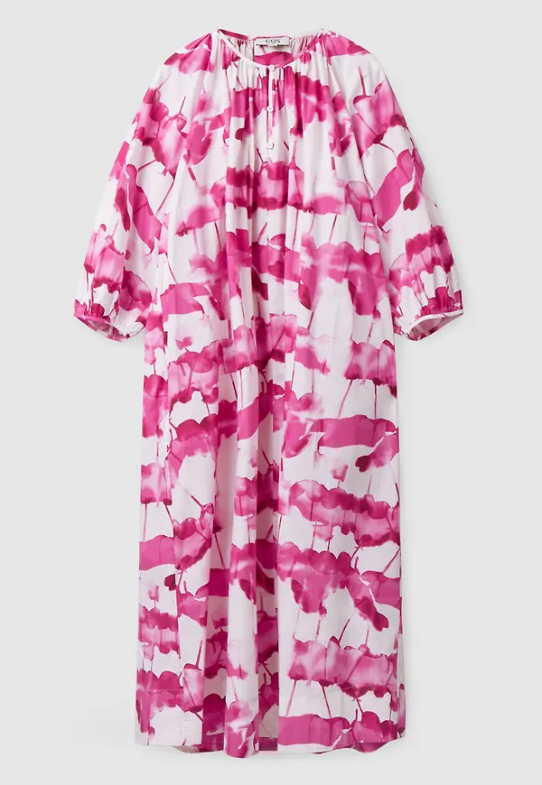 PRINTED PUFF-SLEEVE DRESS