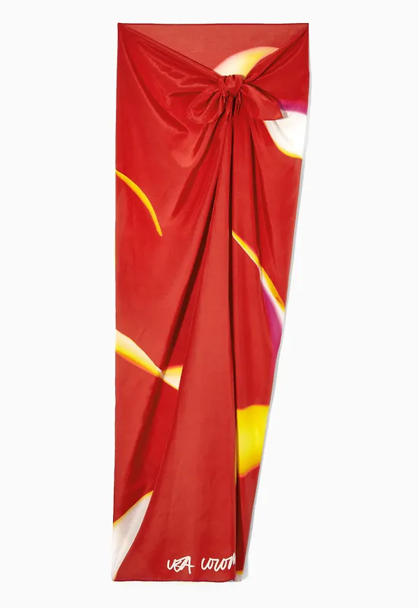 PRINTED SILK-BLEND SARONG
