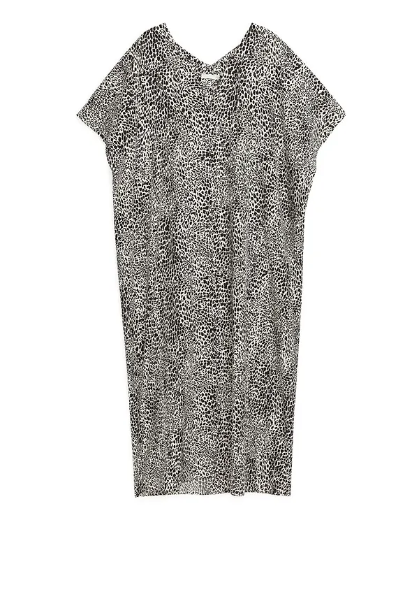 Printed Tunic Dress - Beige