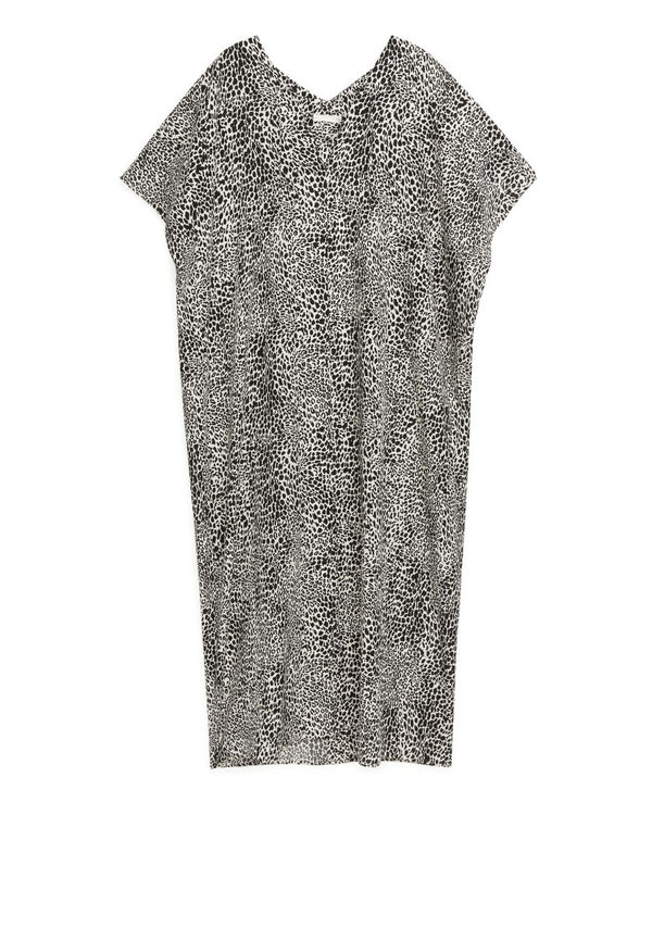 Printed Tunic Dress - Beige