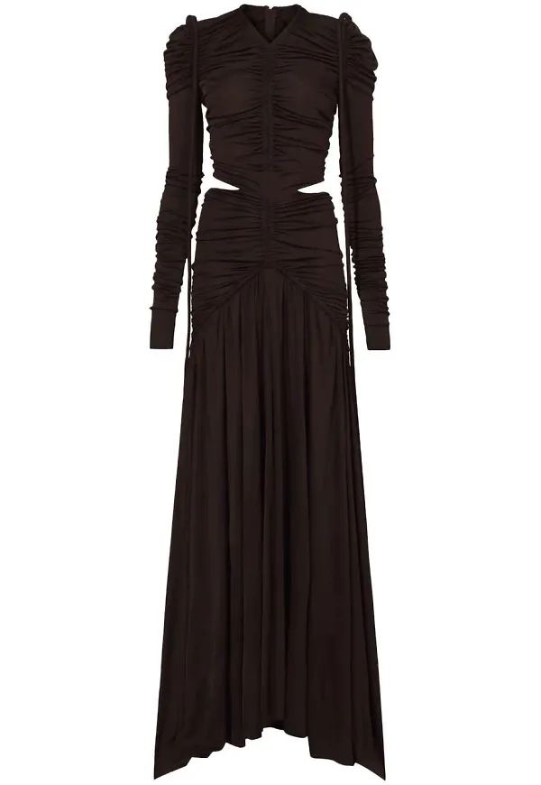 Proenza Schouler cinched cut-out dress - Brun