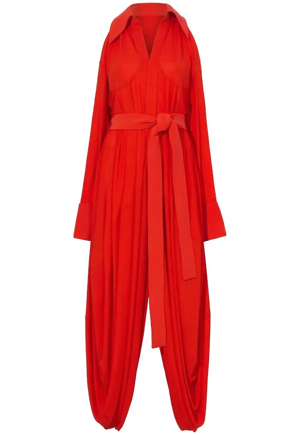 Proenza Schouler crepe jersey shirtdress - Röd