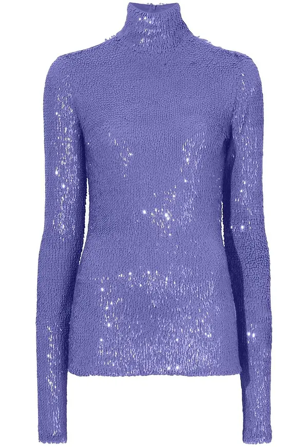 Proenza Schouler high-neck sequined top - Lila