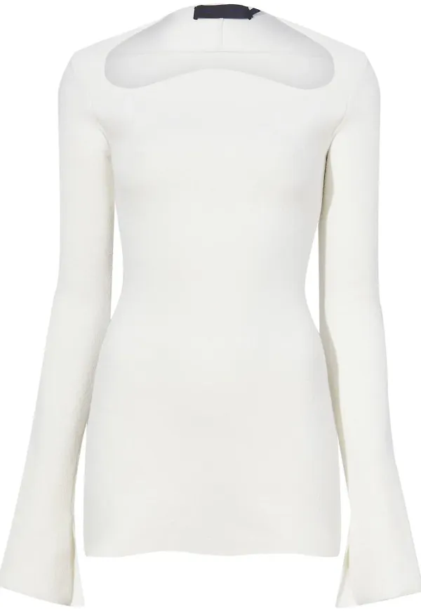Proenza Schouler long-sleeved knit top - Vit