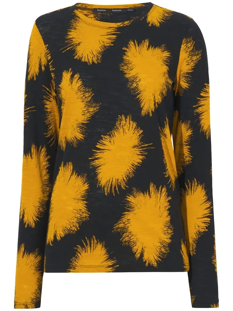 Proenza Schouler långärmad t-shirt med tryck - Svart